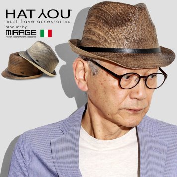 HAT YOU ハット メンズ 春夏 帽子 麦わら帽子 男性用 イタリアブランド ハットユー 父の日 ギフト 中折れ ペーパーハット 全2色 30代 40代 50代 60代 ファッション 男性 通販
