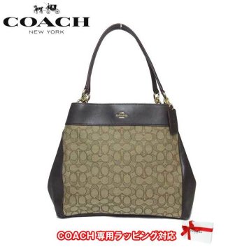 コーチ アウトレット COACH ショルダーバッグ F27579 アウトライン シグネチャー レクシー セミショルダー IMC7C(カーキ×ブラウン)【RCP】【楽天カード分割】
