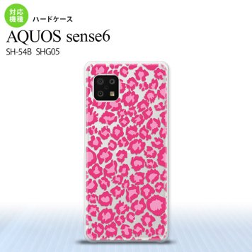 SH-54B SHG05 AQUOS sense6 スマホケース ハードケース 豹柄 B ピンク クリア メンズ レディース nk-sens6-891
