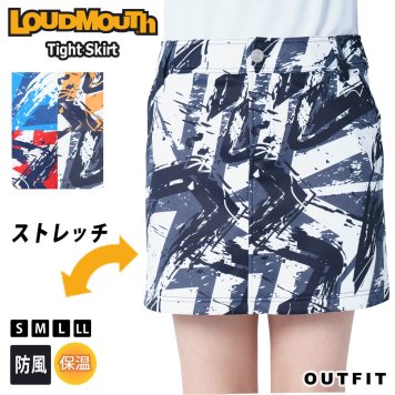LOUDMOUTH ラウドマウス ゴルフウェア スカート タイトスカート レディース ミニ 膝丈 ボトムス  秋 冬 大きいサイズ ストレッチ 防寒 防風 保温 ブランド 全4色 S M L LL シンプル おしゃれ カジュアル きれいめ プレゼント ギフト  花以外 敬老の日 プレゼント ギフト