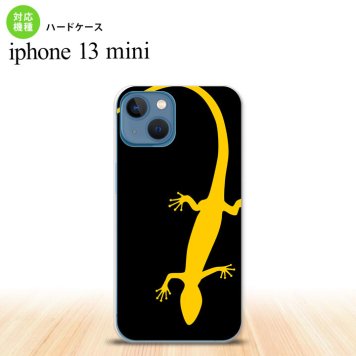 iPhone13mini iPhone13 mini ケース ハードケース トカゲ 黒 黄  nk-i13m-776