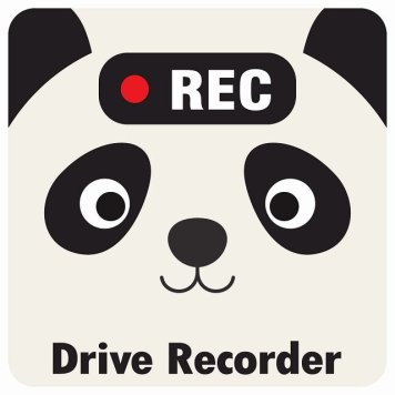 ドラレコ ステッカー シール REC Drive Recorder ぱんだ おでこ 13x13cm 正方形 おしゃれ かわいい ドラレコシール 安全対策 危険運転 煽り運転 前後 アニマル 動物 イラスト付 ドライブレコーダー 録画 カーサイン