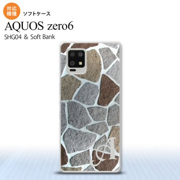 SHG04 SHG04 ZERO6 AQUOS zero6 スマホケース ソフトケース ピクチャ 石畳 茶 +アルファベット メンズ レディース nk-zero6-tp733i