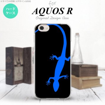 【SH03J】【スマホケース/スマホカバー】【アクオス R】SH03J スマホケース AQUOS R SH-03J カバー アクオス R トカゲ 黒×青 nk-sh03j-777【メール便送料無料】