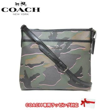 コーチ アウトレット COACH ショルダーバッグ F35440 ワイルド カモフラージュ クロスボディ PVC 迷彩柄 斜め掛け SV/EZ(グリーンマルチ)【 ミニ ファイルバッグ 】【RCP】【0815楽天カード分割】【s-mail03】