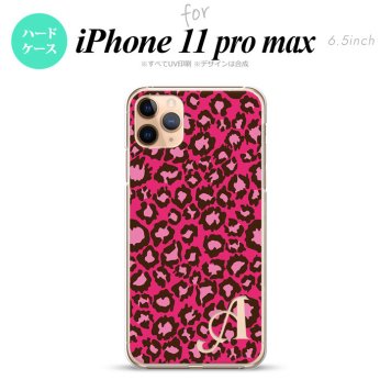 iPhone11ProMax iPhone11pro max スマホケース ハードケース 豹柄 B 赤 +アルファベット メンズ レディース nk-i11pm-900i