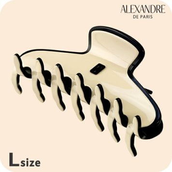 アレクサンドル ドゥ パリ ヘアクリップ レディース ブランド ALEXANDRE DE PARIS パリジェンヌLクリップ ACCL-17630-03-Y ベージュ ブラック