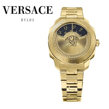 ヴェルサーチェ 腕時計 メンズ レディース ゴールド ブラック 38mm VERSACE DYLOS ディロス スイス製 ユニセックス メンズ腕時計 高級 ブランド おしゃれ プレゼント ギフト 成人 卒業 入学