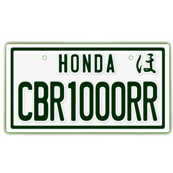 なんちゃって単車プレート【HONDA・CBR1000RR】ナンバープレート　バイク　二輪　オートバイ　グッズ　アクセサリー　雑貨 インテリア アイテム プレゼント ギフト バイク好き 旧車 走り屋 ギア パーツ メンテナンス ファッション お洒落 オブジェ