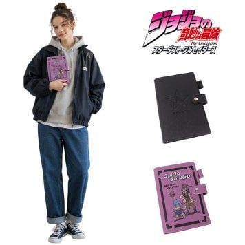 outdoor products ジョジョの奇妙な冒険 手帳カバー 手帳ケース 普段使い 使いやすい コラボ レディース メンズ ギフト プレゼント ブラック jo07 ODJO41