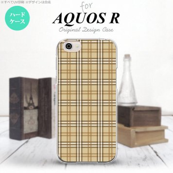 【SH03J】【スマホケース/スマホカバー】【アクオス R】SH03J スマホケース AQUOS R SH-03J カバー アクオス R チェックB ベージュ nk-sh03j-444【メール便送料無料】