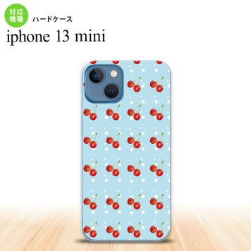 iPhone13mini iPhone13 mini ケース ハードケース さくらんぼ チェリー 青  nk-i13m-177