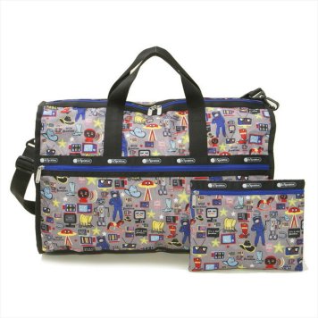 レスポートサック LeSportsac バッグ LARGE WEEKENDER 7185 E292 ラージウィークエンダー 2way ショルダー ボストンバッグ BUCKAROO グレー系マルチカラー