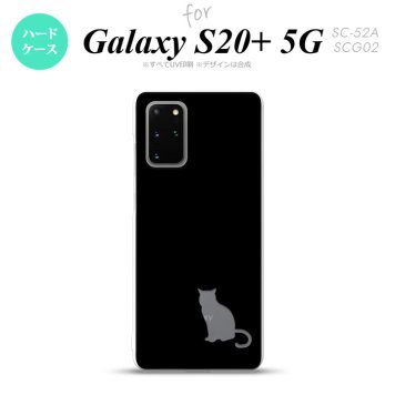 SC-52A SCG02 Galaxy S20+ 5G スマホケース ハードケース 猫 影 黒 クリア メンズ レディース nk-s20p-430