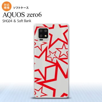 SHG04 SHG04 ZERO6 AQUOS zero6 スマホケース ソフトケース 星 クリア 赤 メンズ レディース nk-zero6-tp1116