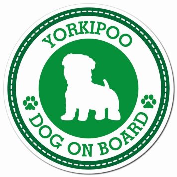 YORKIPOO ヨープー グリーン 肉球 カーサイン 車 マグネットステッカー 犬 マグネット 強力 直径13cm 丸型 おしゃれ かわいい ドラレコステッカー 安全対策 危険運転 煽り運転 アニマル 動物 犬種別 屋外 防水 屋内 肉球マーク