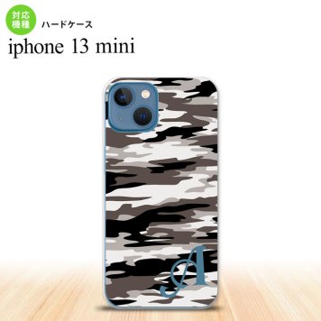 iPhone13mini iPhone13 mini ケース ハードケース タイガー 迷彩 A グレー +アルファベット  nk-i13m-1160i