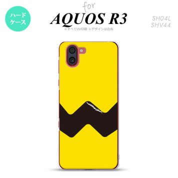 SH-04L SHV44 R3 AQUOS R3 スマホケース カバー ギザギザ 黄 黒 nk-r3-191