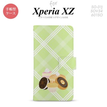 【手帳型 スマホ カバー ケース】【SO01J】【エクスペリア XZ 】手帳型 ケース SO-01J スマホ カバー XPERIA XZ エクスペリア ドーナツ nk-004s-so01j-dr662【メール便送料無料】