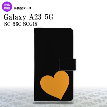 Galaxy A23 GalaxyA23 手帳型スマホケース カバー トランプ ハート 黒 オレンジ 2022年 10月発売 nk-004s-a23-dr546