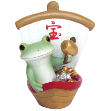 【ギフト対応無料】コポー 宝船とカエル「正月」 ダイカイ Copeau(コポー) コポーシリーズ かえる カエル 置物 オブジェ ※送料無料(北海道・沖縄は除く)