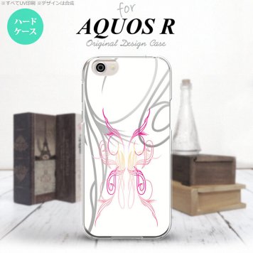 【SH03J】【スマホケース/スマホカバー】【アクオス R】SH03J スマホケース AQUOS R SH-03J カバー アクオス R ピンスト 白×ピンク nk-sh03j-1246【メール便送料無料】