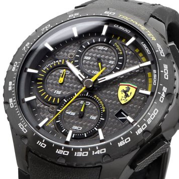 Scuderia Ferrari 腕時計 スクーデリア フェラーリ 時計 ウォッチ ピスタ クロノグラフ メンズ ブラック×ダークグレー 0830766 [並行輸入品] 誕生日 プレゼント ギフト 入学祝い 社会人 新生活 母の日 父の日