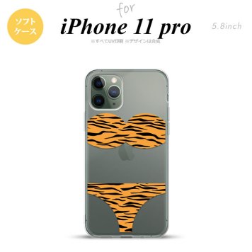 iPhone11Pro iPhone11 Pro スマホケース ソフトケース 虎柄パンツ 黄 メンズ レディース nk-i11p-tp569