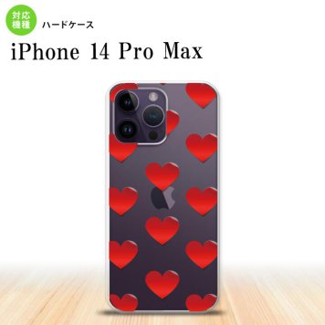 iPhone14 ProMax iPhone14 Pro Max スマホケース 背面ケース ハードケース ハート A 赤 2022年 9月発売 nk-i14pm-017