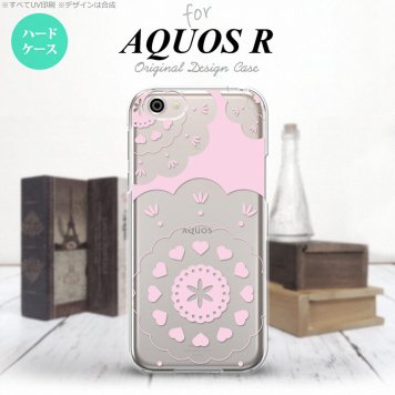 【SH03J】【スマホケース/スマホカバー】【アクオス R】SH03J スマホケース AQUOS R SH-03J カバー アクオス R レース・クリア ピンク nk-sh03j-1484【メール便送料無料】