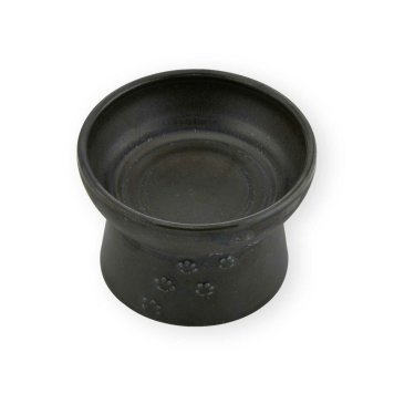 猫壱 ハッピーダイニング 猫用 脚付フードボウル 日本製 ブラック 食器 陶器