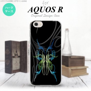 【SH03J】【スマホケース/スマホカバー】【アクオス R】SH03J スマホケース AQUOS R SH-03J カバー アクオス R ピンスト 黒×グラデ2 nk-sh03j-1239【メール便送料無料】