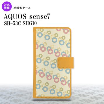 sense7 sense7 手帳型スマホケース カバー 丸 黄 2022年 11月発売 nk-004s-sens7-dr1661