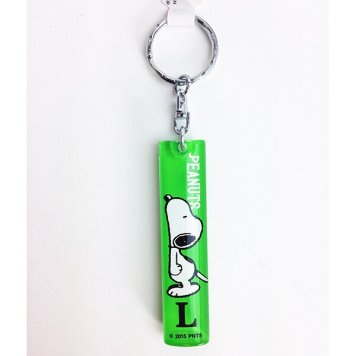 ピーナッツ スヌーピー アクリルスティックキーホルダー イニシャル L グッズ  (MCOR)
