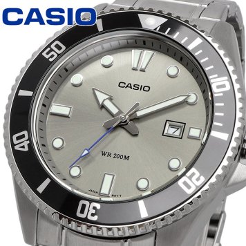 CASIO 腕時計 時計 ウォッチ カシオ スタンダード アナログ スポーツ 20気圧防水 MDV-107D-8AV メンズ グレー メタルバンド 海外モデル [並行輸入品]