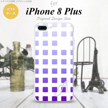 【iPhone8Plus】【スマホケース/スマホカバー】【アイフォン8プラス】iPhone8Plus スマホケース ケース アイフォン8プラス イニシャル スクエア パープル nk-ip8p-tp1362ini【メール便送料無料】