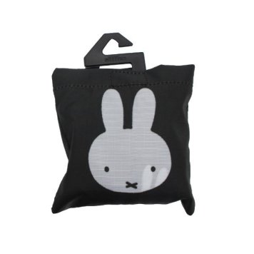 ミッフィー miffy 折りたたみコンビニバッグ メニ―フェイスブラック  バッグ ブラック   グッズ