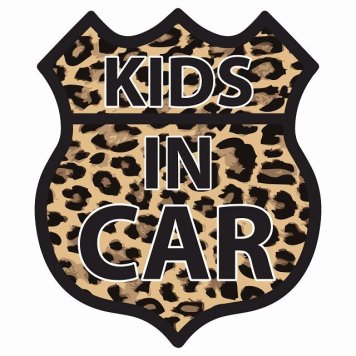 KIDS IN CAR ステッカー ヒョウ柄 ルート66 カーステッカー シール sticker 安全対策 あおり運転 かっこいい おしゃれ かわいい 車ステッカー ステッカー 車 サインステッカー ドライブ 防水 屋外 屋内 カーサイン