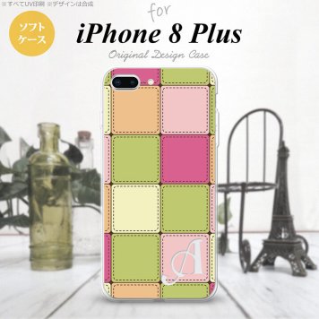 【iPhone8Plus】【スマホケース/スマホカバー】【アイフォン8プラス】iPhone8Plus スマホケース ケース アイフォン8プラス イニシャル パッチワーク風 ミックスF nk-ip8p-tp1676ini【メール便送料無料】
