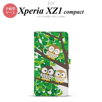 【手帳型 スマホ カバー ケース】【SO02K】【エクスペリア XZ1】手帳型 ケース SO-02K スマホ カバー Xperia XZ1 Compact エクスペリア フクロウ C nk-004s-so02k-dr1094【メール便送料無料】