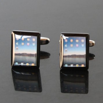 鎌倉カフス工房 タブレットＰＣカフスボタン・カフリンクス メンズ  cf1474 結婚式 旦那 プレゼント ギフト 彼氏 父の日 誕生日プレゼント