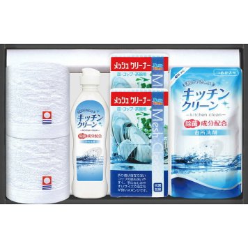 今治産タオル＆キッチン洗剤セット [26-7628-040] ＳＭＡ２５ プレミアムギフト 贈り物 お祝い ウォッシュタオル＝綿１００％ 内祝い 出産内祝い 結婚内祝い 快気祝い 新築祝い お返し 贈り物 プレゼント ギフト