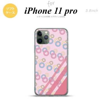 iPhone11Pro iPhone11 Pro スマホケース ソフトケース 丸 ピンク メンズ レディース nk-i11p-tp1664