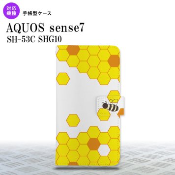 sense7 sense7 手帳型スマホケース カバー ハニー クリア 黄 2022年 11月発売 nk-004s-sens7-dr1685
