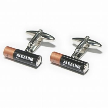 鎌倉カフス工房 アルカリ電池カフスボタン・カフリンクス メンズ  cf1024 結婚式 旦那 プレゼント ギフト 彼氏 父の日 誕生日プレゼント
