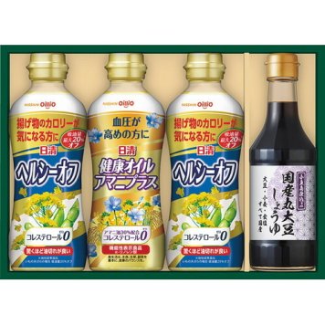 【送料無料・包装無料・のし無料】日清 バラエティオイル&丸大豆しょうゆギフト SOT-20A(B4) /ギフト お歳暮 入学祝い 卒業祝い 就職祝い 結婚祝い 誕生日 出産祝い 引越祝い 香典返し 新盆 初盆 御礼 内祝い 快気祝い ご挨拶 志 法事