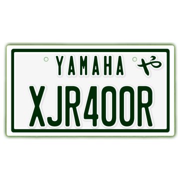 なんちゃって単車プレート【YAMAHA・XJR400R】ナンバープレート　バイク　二輪　オートバイ　グッズ　アクセサリー　雑貨 インテリア アイテム プレゼント ギフト バイク好き 旧車 走り屋 ギア パーツ メンテナンス ファッション お洒落 オブジェ