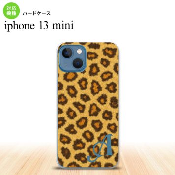 iPhone13mini iPhone13 mini ケース ハードケース 豹柄 A 茶 +アルファベット  nk-i13m-025i