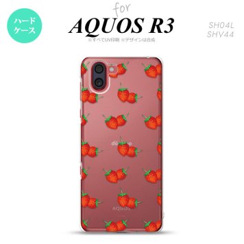 SH-04L SHV44 R3 AQUOS R3 スマホケース カバー 苺 イチゴ 中 赤 nk-r3-044