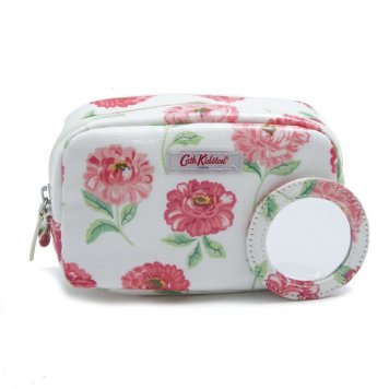 キャスキッドソン Cath Kidston ポーチ 1010176 106138018106102 CLASSIC MAKE UP CASE クラシック メイクアップ ケース ミラー付き 化粧ポーチ CREAM/DAHLIA クリーム系＋フラワー柄マルチカラー